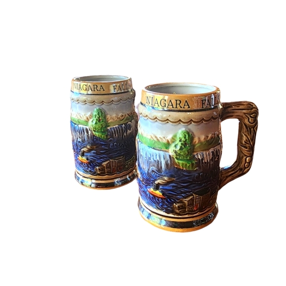 Vintage Niagara Falls Beer Stein Mug Set of 2 - Picture 3 of 6